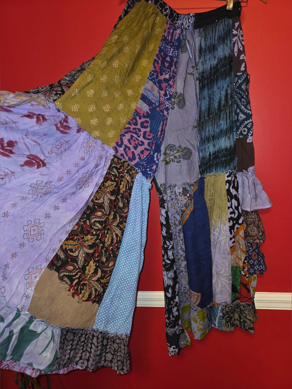 ANANTA Bohemian Patchwork Wide Legs ONE SIZE - Picture 6 of 13